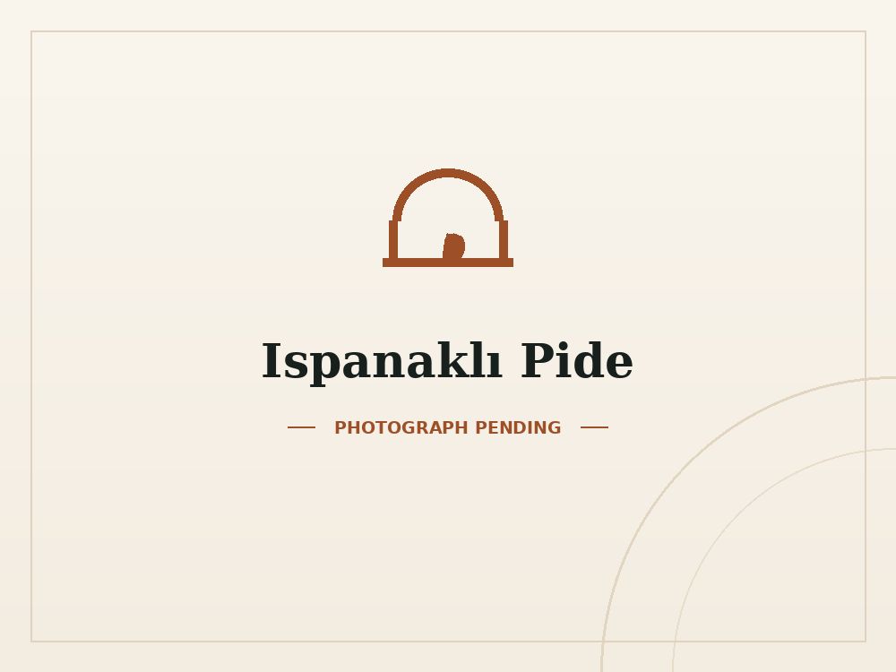 Ispanaklı Pide — photograph pending
