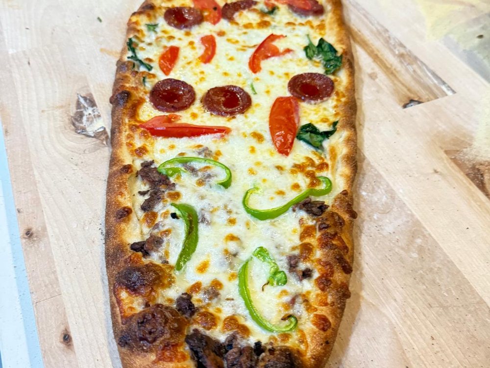Sucuklu pide from our oven